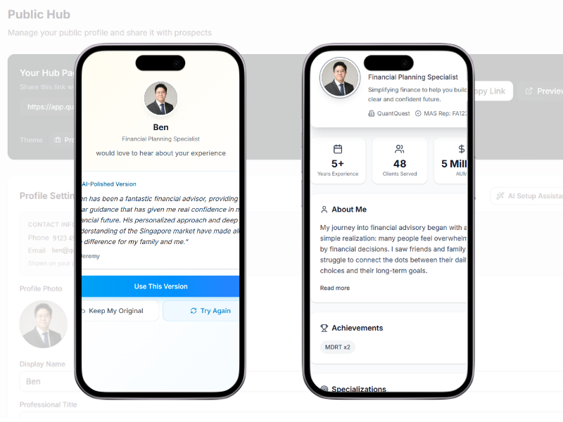 Adviser Hub – Public Profile